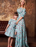 Green Floral Family Matching Dress