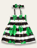 St. Patrick's Day Clover Print Dress - Bebehanna