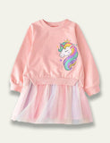 Rainbow Tulle Skirt Unicorn Sweatshirt - Bebehanna