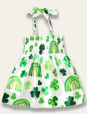 St. Patrick's Day Clover Print Dress - Bebehanna