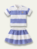 Cute Stripe T-Shirt+Stripe Skirt - Bebehanna