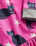 Halloween Black Cat Printed Dress