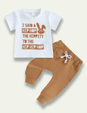 Easter Bunny Printed Short Sleeve T-shirt+Pants - Bebehanna