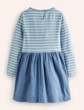 Pony Appliqué Striped Dress