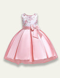 Tail Embroidered Bow Party Dress