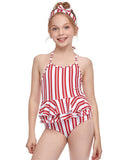 Flamingo Striped Swimsuit - Bebehanna