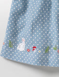 Lovely Polka Dot Bunny Appliqué Dress - Bebehanna