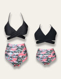 High Waist Ruffled Family Matching Swim Suit