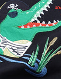 Crocodile-embroidered Crewneck T-shirt