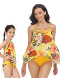 Flower Printed Tulle Family Matching Swim Suit - Bebehanna