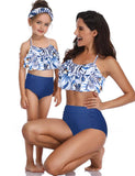 High Waist Ruffled Family Matching Swim Suit - Bebehanna