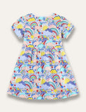 Cartoon Weather Print Dress - Bebehanna