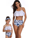 High Waist Ruffled Family Matching Swim Suit - Bebehanna