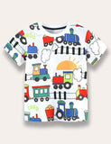 Cartoon Train Printed T-Shirt - Mini Taylor