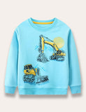 Excavator Printed Sweatshirt - Mini Taylor