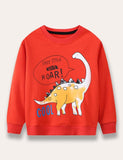 Cartoon Dinosaur Printed Sweatshirt - Mini Taylor