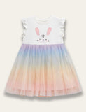 Rabbit Appliqué Tulle Dress - Bebehanna