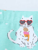 Ice Cream Cat Printed Leggings