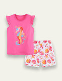 Cartoon Seahorse Printed Set