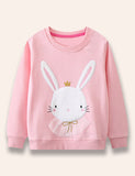 Little Queen Bunny Appliqué Sweatshirt