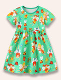 Cartoon Fairy Printed Dress