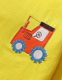 Engineering Vehicle Appliqué Long Sleeve T-Shirt