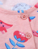 Dinosaur Printed Chest Button Dress