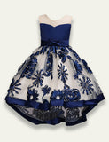 3D Embroidered Tail Party Dress