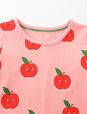 Cartoon Apple Printed Dress