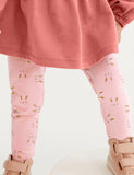 Rabbit Embroidered Sweatshirt Dress Set