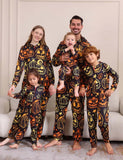 Halloween One-Piece Line Pumpkin Family Matching Pajamas