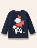 Farm Animal Printed Long Sleeve T-Shirt