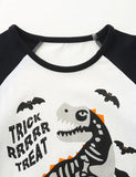 Halloween Cartoon Dinosaur Printed Long Sleeve T-Shirt