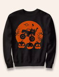 Halloween Monster Truck Moon Family Matching Sweatshirt