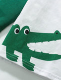 Crocodile＆Giraffe Colorblocked Long Sleeve T-Shirt