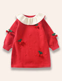 Christmas Cherry Sweater Dress