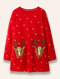 Christmas Animal Appliqué Dress