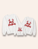 Christmas Letter Printed Family Matching Sweatshirt