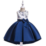 Tail Embroidered Bow Party Dress