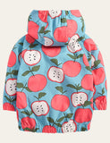 Apple Print Hooded Coat - Bebehanna