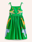 Appliqué Cotton Dress