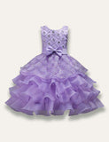 Bowtie Fluffy Studded Sequin Princess Party Dress - Bebehanna