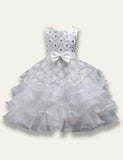 Bowtie Fluffy Studded Sequin Princess Party Dress - Bebehanna