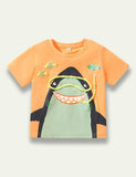 Cartoon Diving Shark T-Shirt - Bebehanna