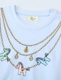 Cartoon Horse Necklace Printed Dress - Bebehanna