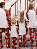 Christmas Elk Plaid Printed Family Matching Pajamas - Mini Taylor