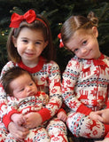 Christmas Elk Print Family Matching Pajamas - Mini Taylor