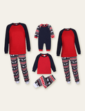 Christmas Elk Striped Printed Family Matching Pajamas - Mini Taylor