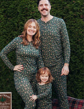 Pyjama assorti pour la famille à imprimé plumes de Noël