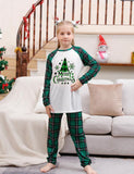 Christmas Tree Plaid Letters Printed Family Matching Pajamas - Mini Taylor